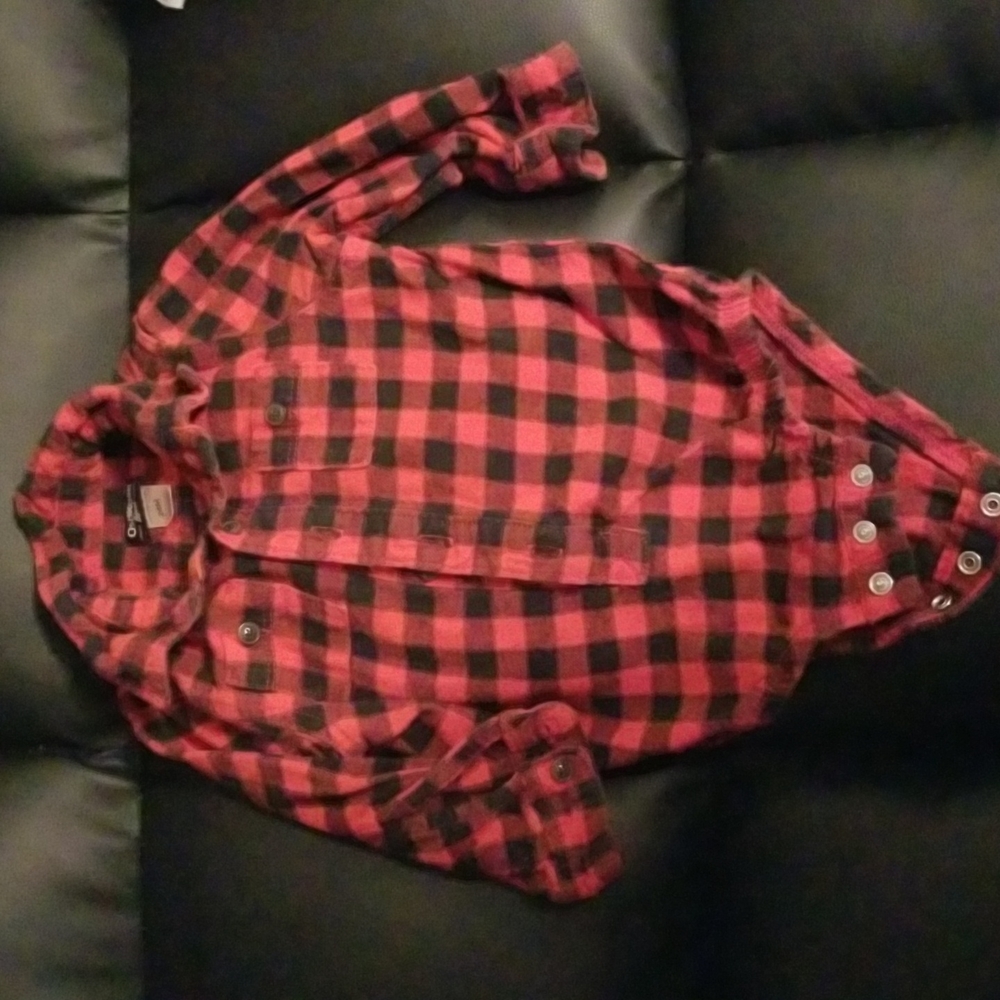 Osh Kosh Buffalo Check Onesie 24M